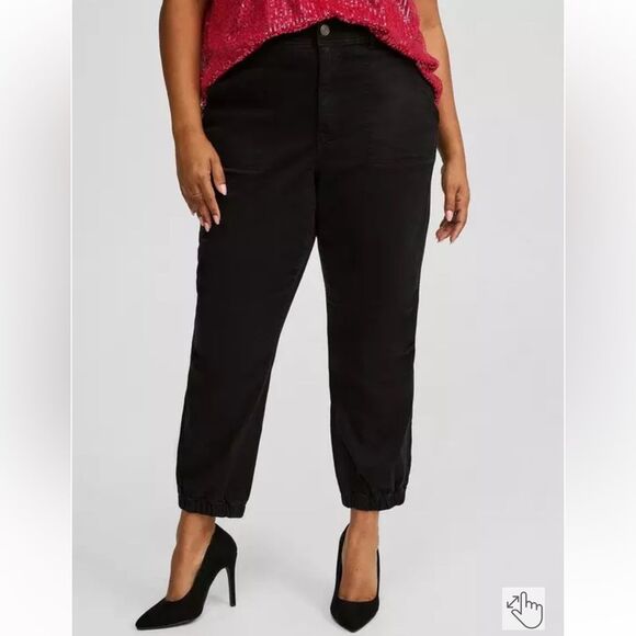 NWT Torrid Utility Stretch Twill Jogger in Deep Black Size 16 Regular - Picture 4 of 12